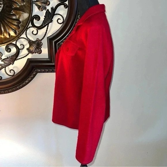 Eminent by Lisa Women’s Red 100% Boiled Wool Jacket Coat Size: Medium - Picture 3 of 9